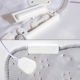 Электрическая простынь Lesko J-002 180*150 см Blue с двойным подогревом от сети 220 вольт