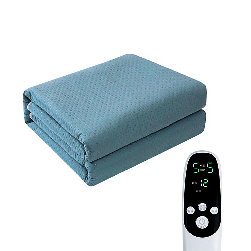 Электрическая простынь Lesko J-002 180*120 см Blue с двойным подогревом от сети 220 вольт