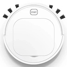 Робот пилосос RIAS ES32 для сухого та вологого прибирання 3W White (3_03436)