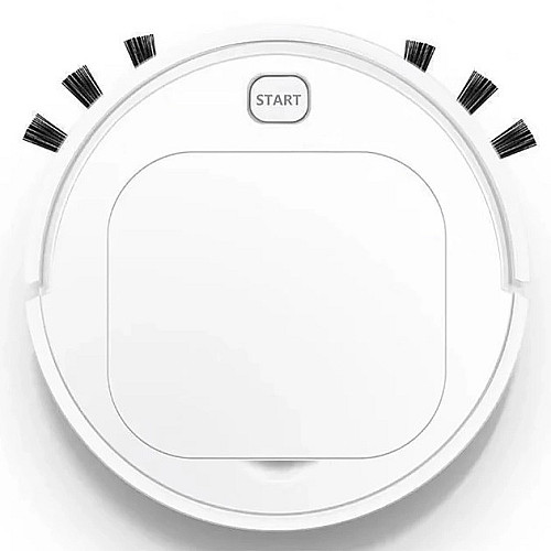 Робот пилосос RIAS ES32 для сухого та вологого прибирання 3W White (3_03436)