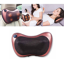 Масажна подушка в автомобіль MASSAGE pillow для спини та шиї з інфрачервоним підігрівом MS (1756374572)