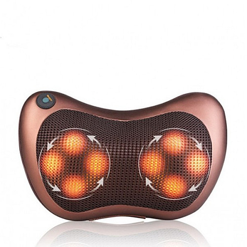 Масажна подушка для дому та автомобіля масажер Massage Pillow 8 роликів (1756375287)
