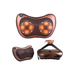 Масажна подушка для дому та автомобіля масажер Massage Pillow 8 роликів (1756375287)