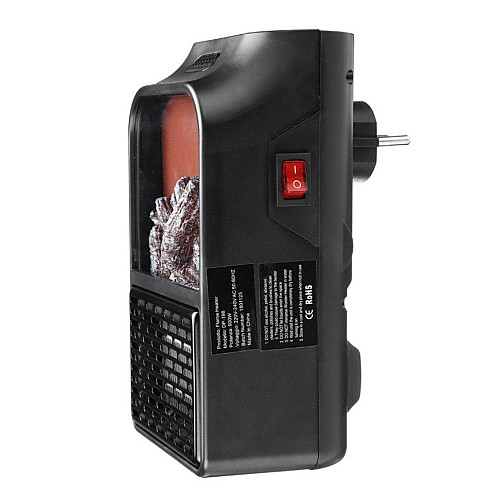 Портативный обогреватель Flame HEATER с LCD дисплеем и имитацией камина+пульт 500 Вт (1756375336)