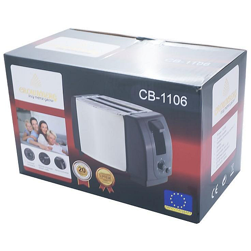 Электрический тостер с 6-ю степенями прокаливания Crownberg CB-1106 750 вт (1805539907)