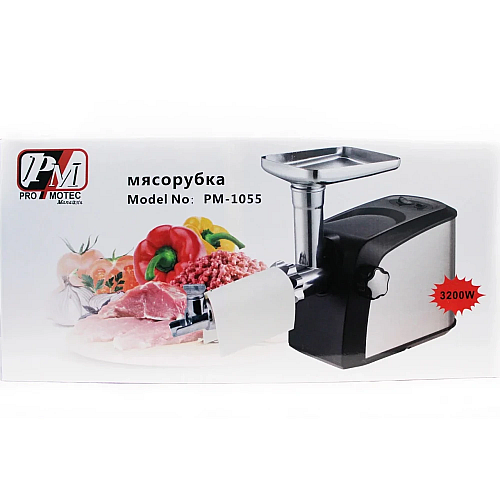 Электрическая мясорубка PROMOTEC PM-1055 3200Вт (1806550102)