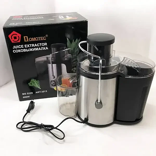 Соковыжималка универсальная центрифужная для дома 600 Вт Domotec MS 5220 на 2 л (2043144880)