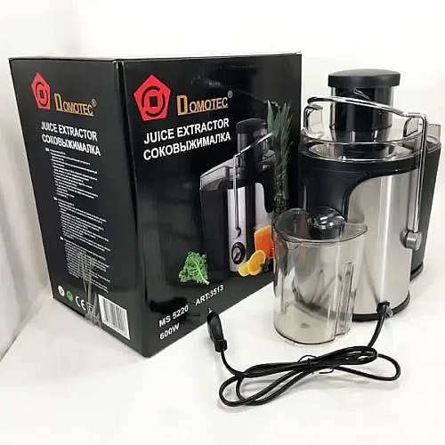 Соковыжималка универсальная центрифужная для дома 600 Вт Domotec MS 5220 на 2 л (2043144880)