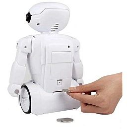 Копилка робот электронная OPT-TOP Robot Piggy Bank Universal со светильником и кодовым замком белый (2083723498)