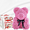 Подарочный набор для женщин Мишка из роз 25см OPT-TOP + Raffaello конфеты (2090045141)