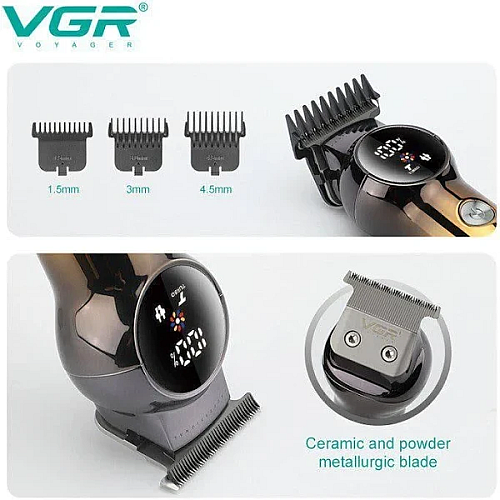 Электробритва аккумуляторная для бороды VGR V-989 с насадками (2097774690)