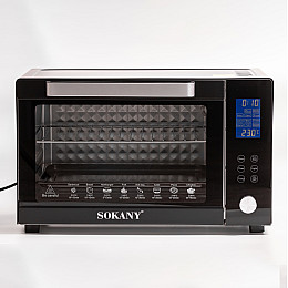 Духовка настольная электрическая Sokany SK-10011 объемом 50л с таймером черный (SK10011)