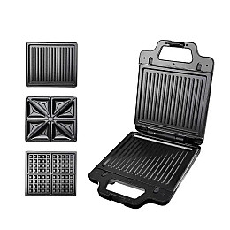 Мультипекарь Sokany SK-BBQ-852 на 3 пластины с антипригарным покрытием сталь (SKBBQ852)