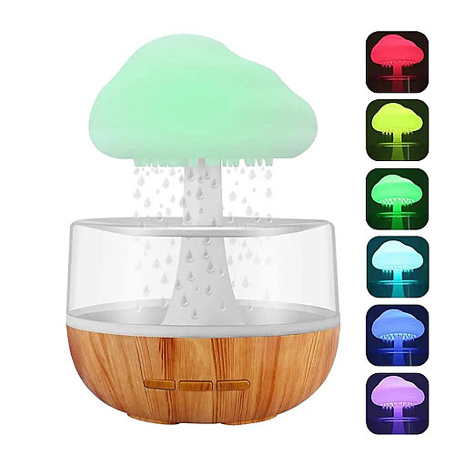 Увлажнитель воздуха RIAS Облако RGB с эффектом дождя 300ml Brown (3_04347)