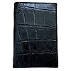 Обложка на паспорт из натуральной кожи крокодила Ekzotic Leather черная (cp 01)