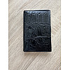 Обложка на паспорт из натуральной кожи крокодила Ekzotic Leather черная (cp 01)