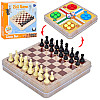 Шахматы магнитные 2 в 1 Bambi F382 с игрой Лудо