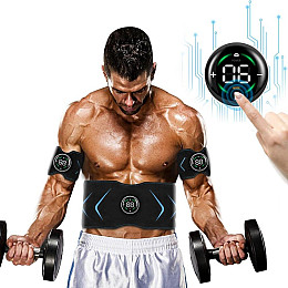 Міостимулятор для м'язів живота Supretto EMS+ W23 Black (15729-hbr)