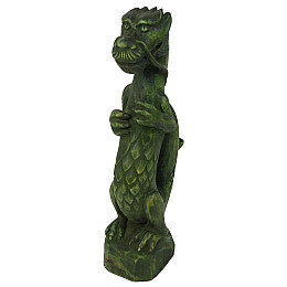 Статуэтка ручной работы No Brand Зеленый Деревянный Дракон (NA6003)