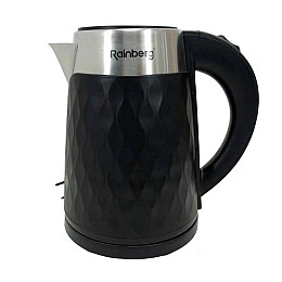 Электрочайник дисковый из нержавеющей стали Rainberg RB-2226 2000W 2 л Черный