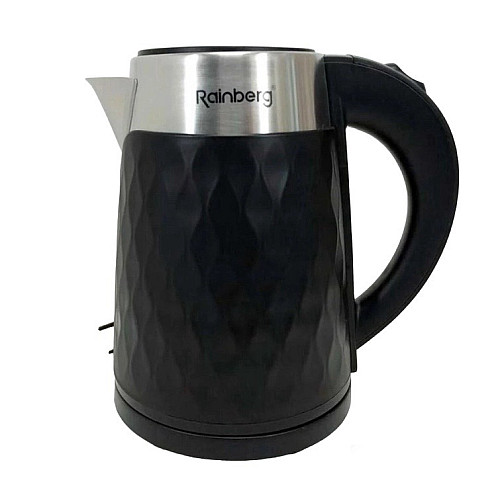 Электрочайник дисковый из нержавеющей стали Rainberg RB-2226 2000W 2 л Черный