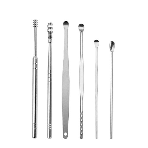 Набор инструментов для чистки ушей в комплекте с чехлом Tool Set 6 шт Желтый
