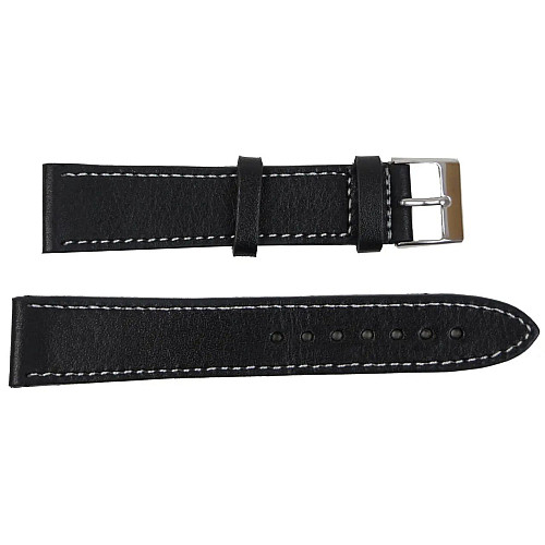 Ремешок для часов Mykhail Ikhtyar кожаный 20 мм Черный (S699-20S black)