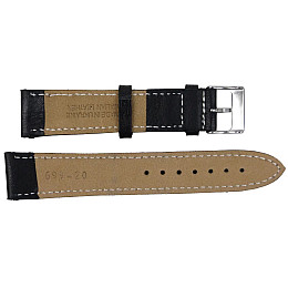 Ремешок для часов Mykhail Ikhtyar кожаный 20 мм Черный (S699-20S black)