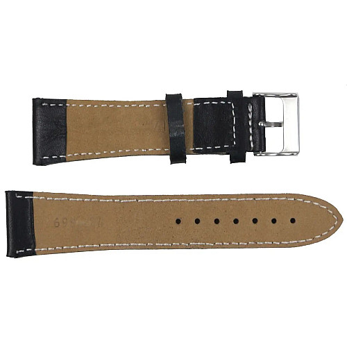 Ремешок для часов Mykhail Ikhtyar кожаный 24 мм Черный (S699-24S-1 black)