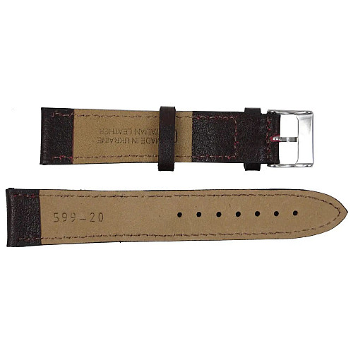 Ремешок для годинників Mykhail Ikhtyar шкіряний 20 мм Коричневий (S599-20S brown)