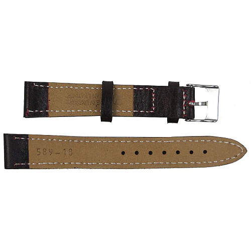 Ремешок для годинників Mykhail Ikhtyar шкіряний 18 мм Коричневий (S589-18S brown)