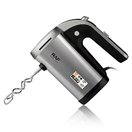 Міксер ручний RAF R.6691 з 2 змінними насадками 650W Сірий-Чорний