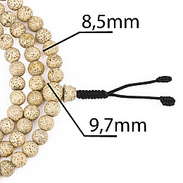 Четки з насіння пальми Кров дракона Колір слонової кістки Kailash 108 бусин 8.5 мм (22899)