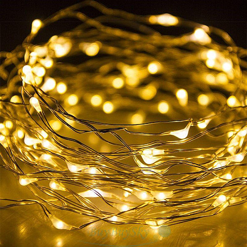 Світлодіодна гірлянда Led нитка Крапля роси 10 м 100 led на батарейках