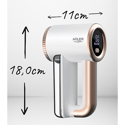 Машинка для удаления катышек Adler AD 9617 LCD 6 лезвий 5 Вт белый