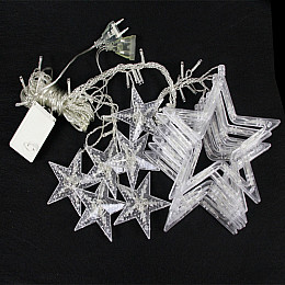 Гірлянда світлодіодна LTD Штора Зіркопад 2.5 м 138 led 12 зірок 220В Теплий білий