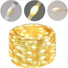 Гірлянда світлодіодна Light 200 LED великі краплі 20 м дім вулиця теплий білий 8 режимів