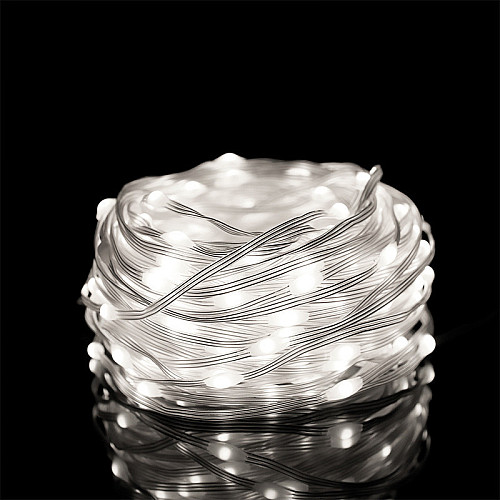Гірлянда світлодіодна Sun Lamp 300 LED великі краплі 30 м дім вулиця теплий білий 8 режимів Білий