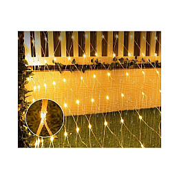 Гирлянда новогодняя j-hel Сеть 6м х 4м IP44 8 режимов Белый свет