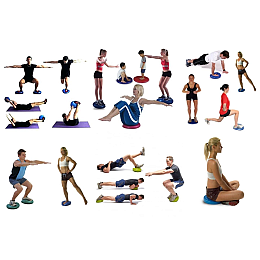 Балансувальна масажна подушка сенсомоторний балансувальний диск EasyFit 33х5 см Black (16014-hbr)