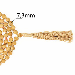 Чотки Туласі Священний базилік Kailash 108 бусин з узликами бусини 7.3 мм (21662)
