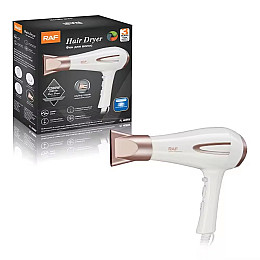 Фен для волос RAF R.408 з концентратором 2200W Білий