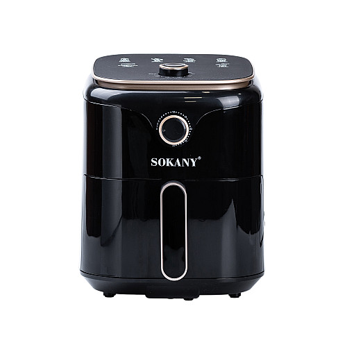Аэрогриль-фритюрница Sokany SK-10026 на 4,5л с механическим управлением черный (SK10026)