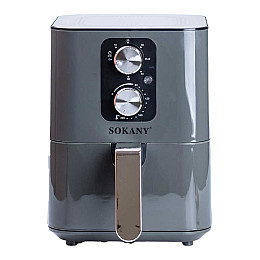 Аэрогриль-фритюрница Sokany SK-8044 на 5.5 л с терморегулятором серый (SK8044)