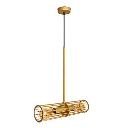 Светильник підвісний в лофт стилі MSK Electric Malta під лампу Е27 MR 1041 GD золотий муар