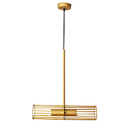 Светильник підвісний в лофт стилі MSK Electric Malta під лампу Е27 MR 1041 GD золотий муар