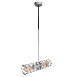 Светильник підвісний в лофт стилі MSK Electric Malta під лампу Е27 MR 1041 GR сірий муар