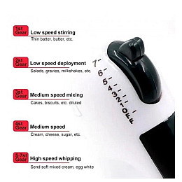 Миксер кухонный Domotec R-6633 7 скоростей 260W White/Black