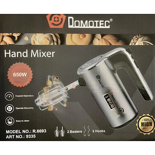 Міксер ручний Domotec R-6693 5 швидкостей 650W