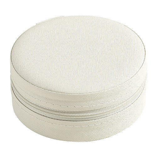 Шкатулка Casegrace SP-1257 White для прикрас і ювелірних виробів портативна кругла 11*11*5 см